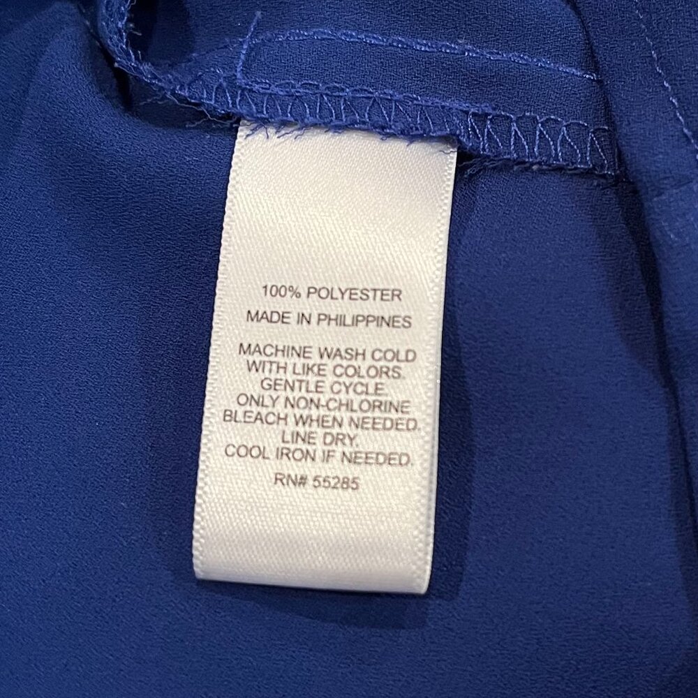 Express Royal Blue Ruffle Blouse | Medium - Picture 5 of 5